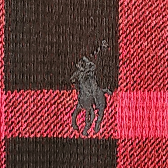 Polo Ralph Lauren Buffalo Plaid Check Waffle Thermal Shirt Men's Red/Black - Picture 4 of 9